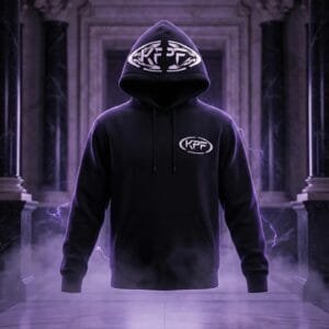 Sweat à capuche noir KPF